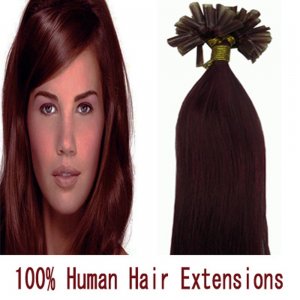 18"20"22"100pcs/Set Nail Tip Hair Keratin U Tip Remy Human Hair Extensions #Bug