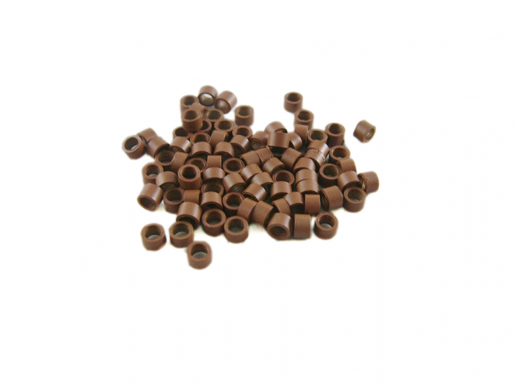 1000pcs Micro Rings Links beads for Hair Extension #04 light brown - Click Image to Close