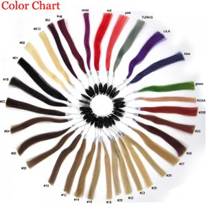 Color Ring With 32 Sample Human Hair 83g each set